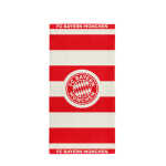 Strandtuch Logo Stripes rot/weiß