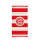 Strandtuch Logo Stripes rot/weiß