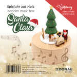 Deko Spieluhr Santa Claus natur