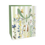 Geschenktragetasche Blumenwiese grün