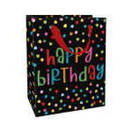 Geschenktragetasche Geburtstag sw/bunt
