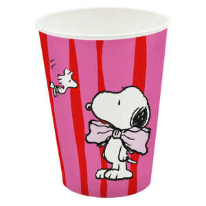 Motivbecher Neon Snoopy 10ST rosa/weiß