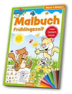 Malbuch A4 Frühjahr/Ostern sortiert
