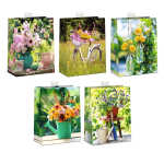 Geschenktragetasche Blumen/Garten sort.