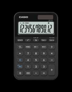 Casio Tischrechner anzeigend MS-20 YC BK schwarz, 12 Stellen, Solar/Batterie