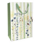 Geschenktragetasche Blumenwiese grün