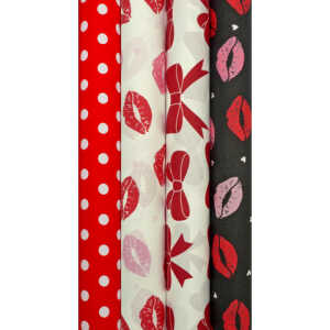 Geschenkpapierrolle 2mx70cm Lips+Love