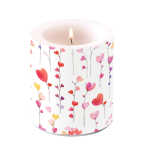 Kerze 10cm Herzen Girlanden