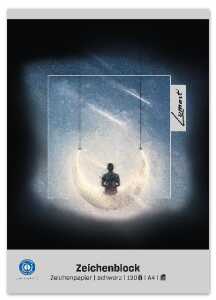 Zeichenblock A4 20 Blatt schwarz