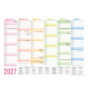 Tischkalender 2027 A5 quer Rainbow