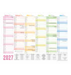 Tischkalender 2027 A5 quer Rainbow