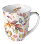 Kaffeebecher 0,4l bunte Blätter