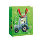 Geschenktragetasche Kind Traktor grün
