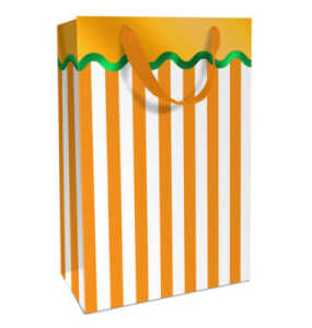 Geschenktragetasche Adria weiß/orange