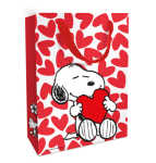 Geschenktragetasche Snoopy rot/weiß