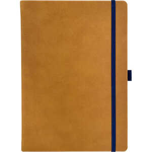 Notizbuch A5 kariert cognac