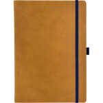 Notizbuch A5 kariert cognac