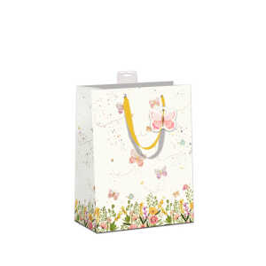 Geschenktragetasche Schmetterling ws/bunt