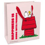 Geschenktragetasche Snoopy rosa