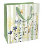 Geschenktragetasche Blumenwiese grün