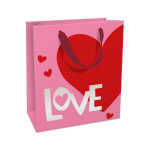 Geschenktragetasche Liebe rosa/rot