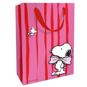Geschenktragetasche Snoopy pink