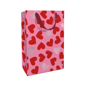 Geschenktragetasche Liebe rosa/rot
