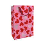 Geschenktragetasche Liebe rosa/rot