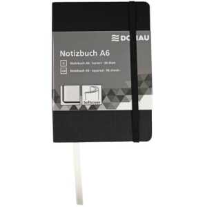 Notizbuch A6 kariert schwarz