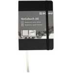 Notizbuch A6 kariert schwarz