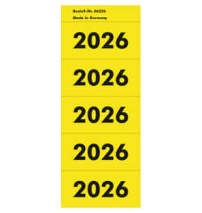 Inhaltsschildchen 2026 gelb