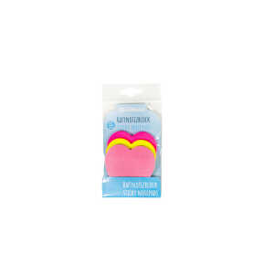 Haftnotizblock Herz 3x25BL Neon