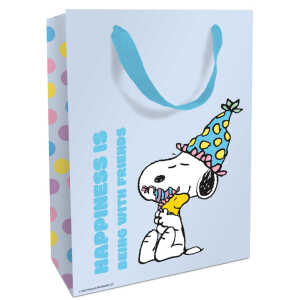 Geschenktragetasche Snoopy hellblau