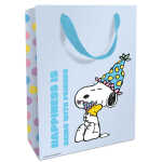 Geschenktragetasche Snoopy hellblau