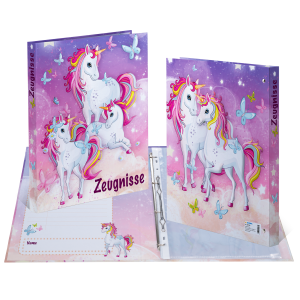 ZEUGNISRINGBUCH KARTON EINHORN (3)