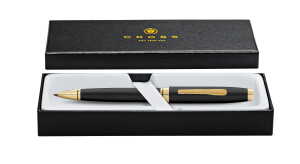 Cross Coventry Kugelschreiber schwarz mit goldfarbenen Beschlägen incl.