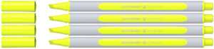 Schneider Textmarker Shine-Up gelb Karton-Etui 4 Stück 3+1 Promo