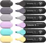 Schneider Textmarker Job Pastell (grau) Karton-Etui 6...