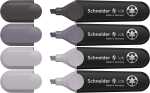 Schneider Textmarker Job grau sortiert Karton-Etui 4...