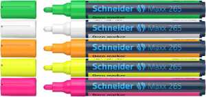 Schneider Kreidemarker Maxx 265 Karton Box sortiert, 5 Stück