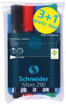 Schneider Whiteboard-Marker Maxx 290 4er Etui sortiert, 3+1 Aktion