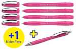 Schneider Etui 4x Kugelschreiber Memo + 1x Rave power pink