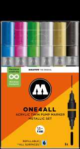 Molotow Acryl Twin One4All Metallic Set