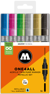 Molotow Acryl Twin One4All Metallic Set