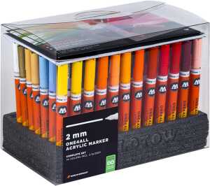 Molotow ONE4ALL Complete Set 2mm 74 Farbtöne