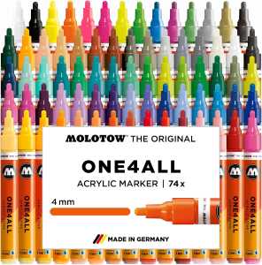 Molotow ONE4ALL Complete Set 4mm 74 Farbtöne