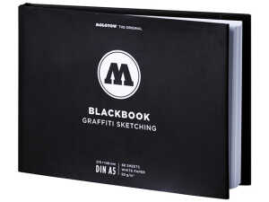 Molotow Blackbook DIN A5 Querformat 68 Seiten, Hardcover Umschlag