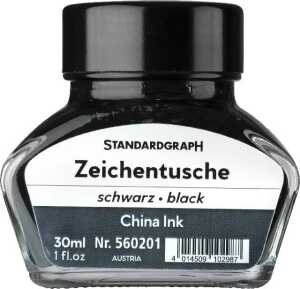 Standardgraph Zeichentusche 30 ml Glas schwarz