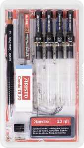 Aristo Tuschefüller mg1 pro Studio 4er-Set 9-teilig, Stärken 0.13/0.20/0.30/0.5 mm