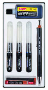 Aristo Tuschefüller mg1 Pro College 3er-Set 6-teilig, Stärken 0.25/ 0.5/ 0.7 mm